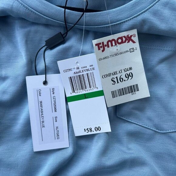 Cable & Gauge Studio blue short sleeve pocket t-shirt #casual - Picture 6 of 7